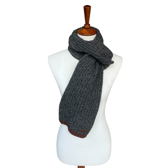 Polo Ralph Lauren Men’s Soft Gray Wool Scarf Muffler Winter Accessory EUC - Picture 6 of 6